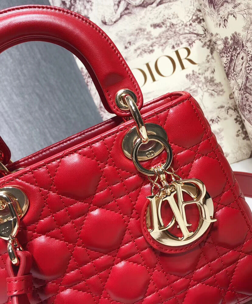 Christian Dior Lady Dior My Abcdior Bag Red